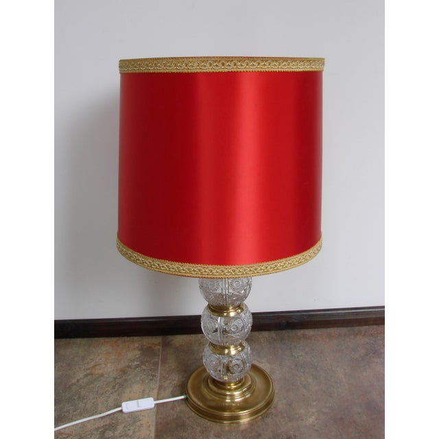 Vintage Crystal Lamp, 1970s For Sale - Image 10 of 12