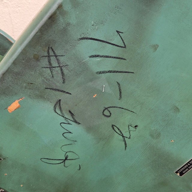 1960s Vintage Windsor Writing Chair by Barnard & Simonds Co. In Green For Sale - Image 12 of 15