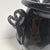 1960s Hand Blown Black Art Glass Double Handled Vase 9 Tall Pontil Mark Unsigned For Sale - Image 4 of 11