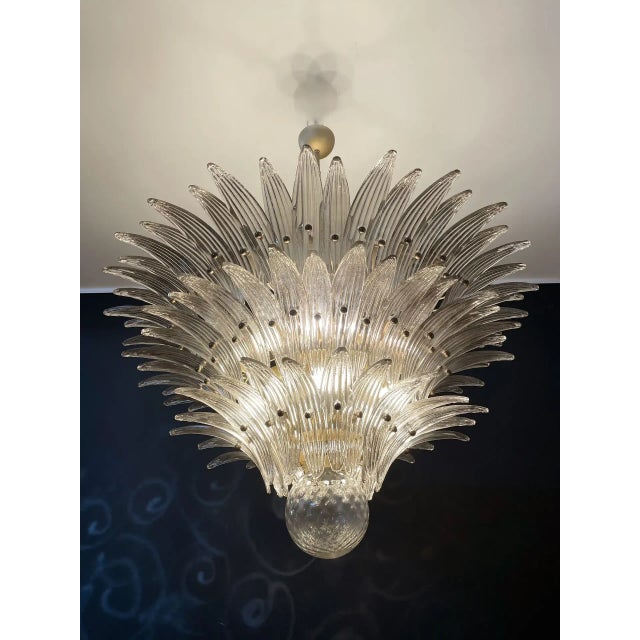 Palmette Ceiling Light Three Levels, 104 Smoked Glasses For Sale - Image 9 of 10