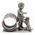 Victorian Silverplate Meriden Napkin Ring Child and Begging Dog For Sale