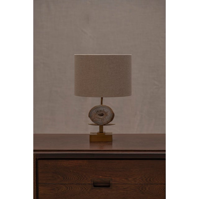 Hollywood Regency Table Lamp with Geode by Willy Daro, 1970s For Sale - Image 6 of 9