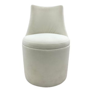 Caracole Modern White Velvet Accent Chair