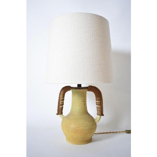 Ceramic and Rope Handled Lamp, 1970s For Sale - Image 6 of 6