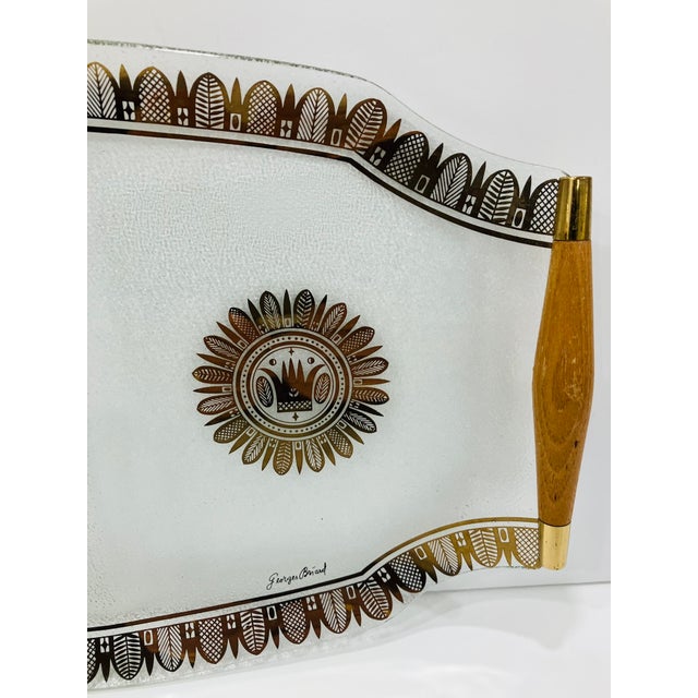 Mid-Century Modern Large 1960s George Briard Glass Platter For Sale - Image 3 of 6