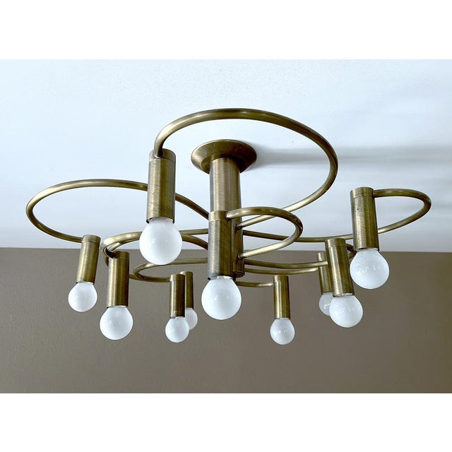 Gold Large Vintage Helix Ceiling Light from Cosack For Sale - Image 8 of 14