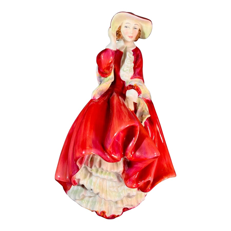 royal doulton figurines red dress 2 Royal Doulton Figurines, Girls Ladies Red Dress, Winsome & Autumn Breezes