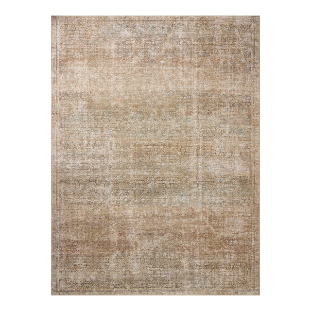 Amber Lewis x Loloi Cambria Ocean / Brick 6'-0" x 9'-0" Area Rug For Sale
