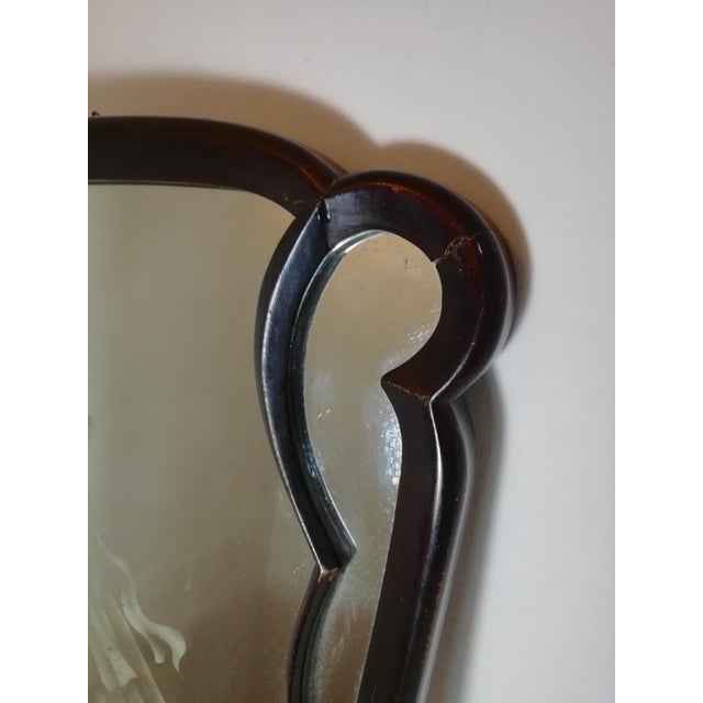 Art Deco Mirror with Emery Glass, Italy, 1940s For Sale - Image 4 of 12