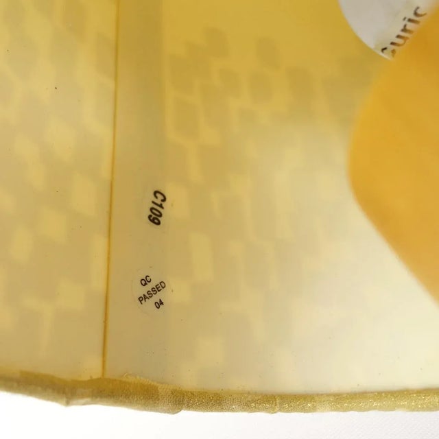 1960s Mid-Century Scandinavian Table Lamp with Stylized Yellow-Gold Shade For Sale - Image 5 of 9