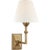 Jane Wall Sconce in Hand-Rubbed Antique Brass with Linen Shade Designer: Alexa Hampton Finish: Hand-Rubbed Antique Brass...