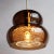 Metal Vintage Pendant Light in Brown and Bubble Glass by Carl Fagerlund for Orrefors, Set of 2 For Sale - Image 7 of 12