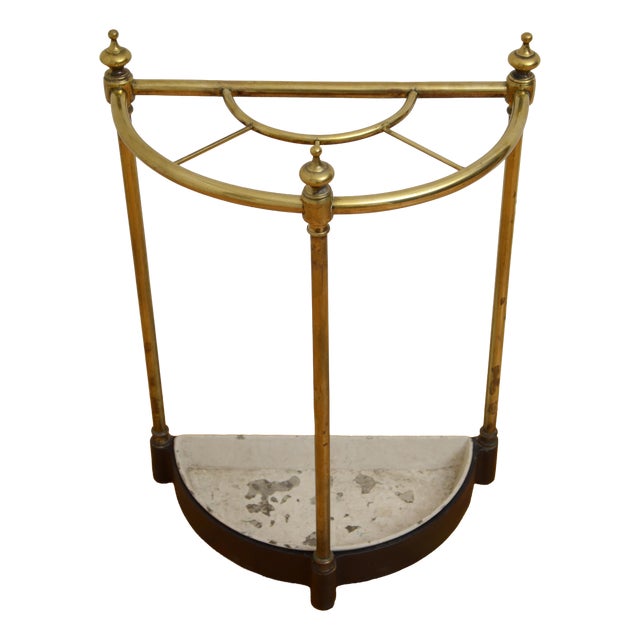 Victorian Brass Umbrella Stand in Half Moon, England, 1880 For Sale