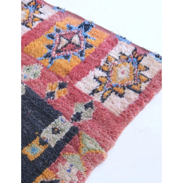 Textile Handwoven Vintage Moroccan Rug - 7.9 X 3.2 Ft For Sale - Image 7 of 11