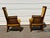 Textile Pair of Vintage Mid-Century Hollywood Regency High-Back Velvet Fireside Chairs For Sale - Image 7 of 12