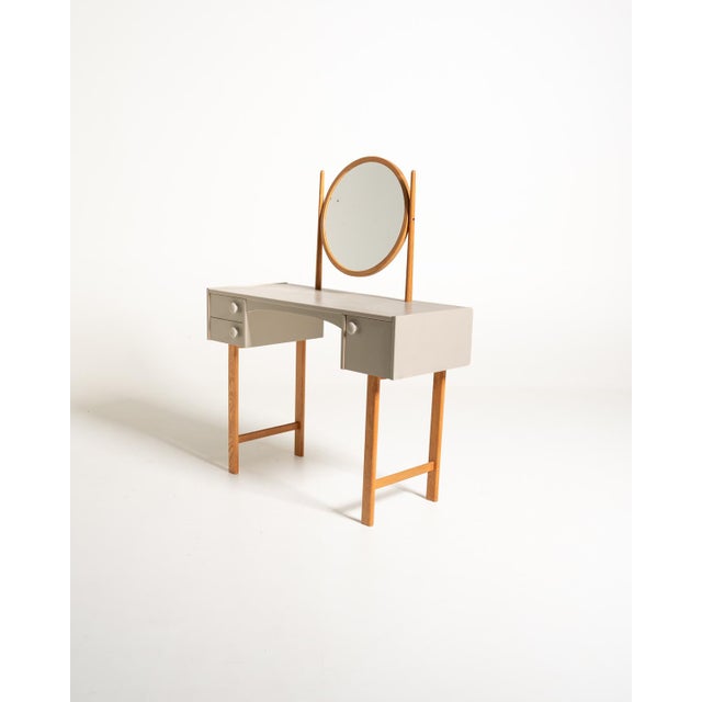 Casino Dressing Table in Oak by Sven Engström and Gunnar Myrstrand for Tingströms, Sweden, 1960s For Sale - Image 3 of 12
