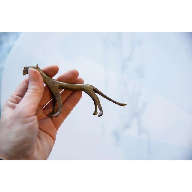 1950s Vintage African Bronze Cheetah For Sale - Image 5 of 7