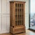 Antique Dutch Solid Cherry Wood Neoclassical Display Bookcase ~ Vitrine With Ebonized Trim For Sale - Image 4 of 18