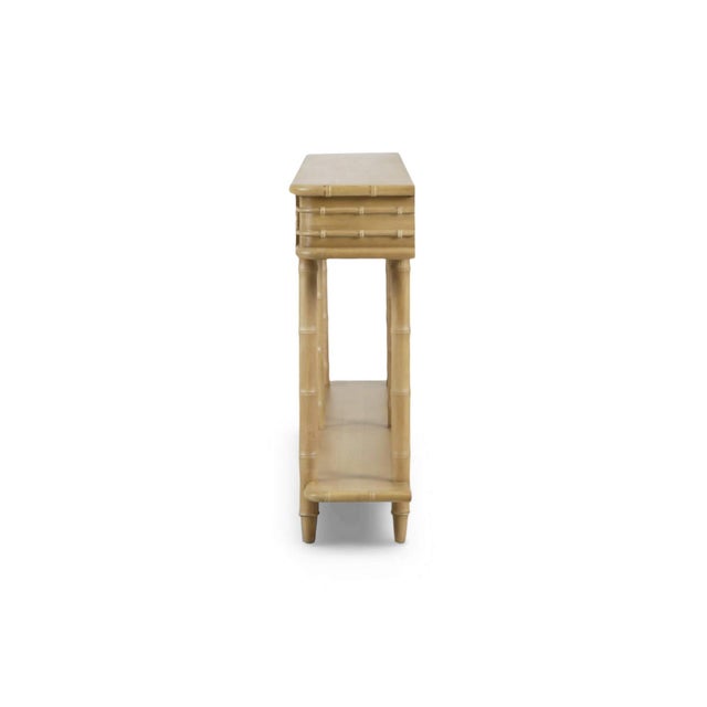 2020s Hollywood Regency Faux Bamboo Console For Sale - Image 5 of 10