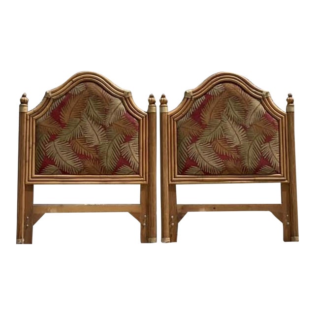 Vintage Coastal Bamboo Wood Twin Headboard Chairish