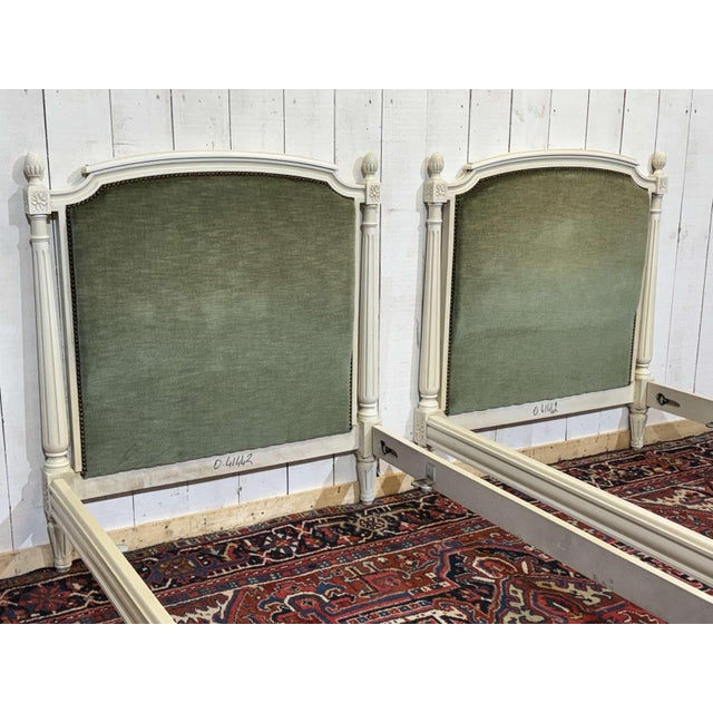 Louis XVI Style Beechwood Beds, Set of 2 For Sale - Image 5 of 16