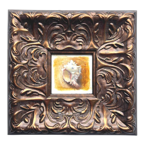Framed Shell Antique Original Painting by Valeriya Serova