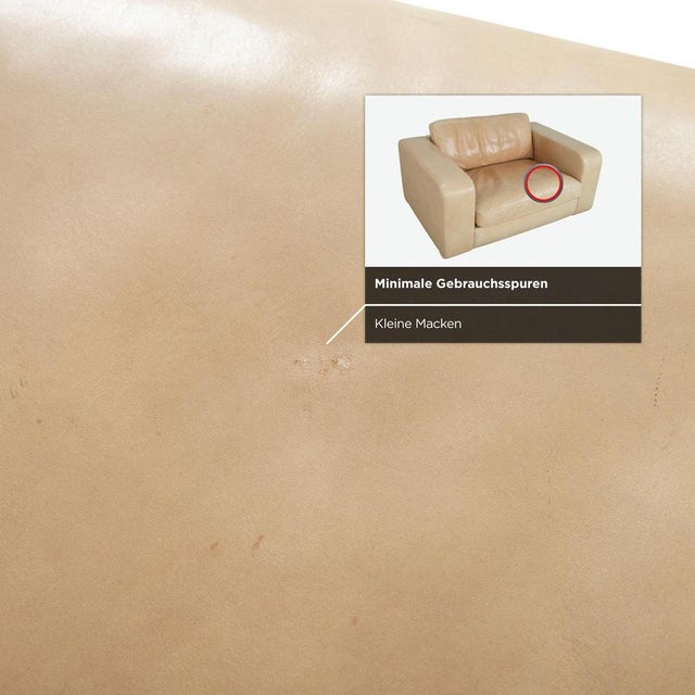 Leather Valentino Armchair in Cream Beige from Machalke For Sale - Image 10 of 18