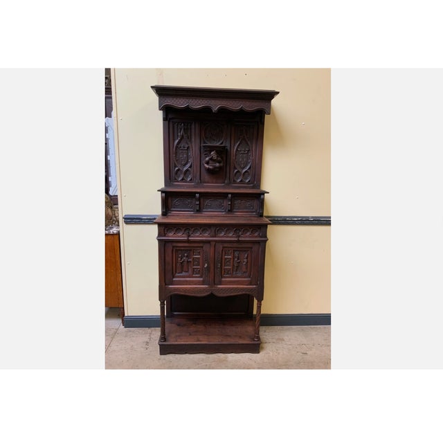 Late 19th Century Antique Neo-Gothic Cabinet, 1880 For Sale - Image 5 of 17