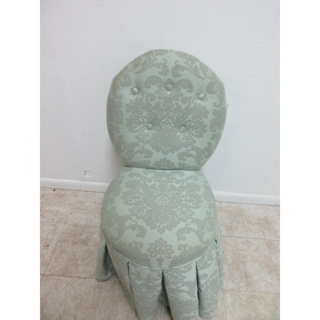 Century Furniture 1990s Century Furniture French Boudoir Decorator Swivel Vanity Stool Seat Chair For Sale - Image 4 of 9