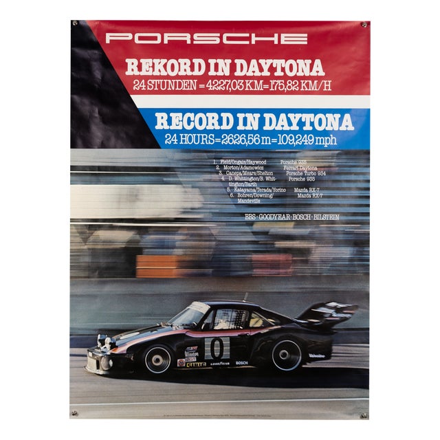 Porsche Record at Daytona Poster, 1979 For Sale