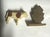 Brown Folk Art 19th Century Primitive Wall Shelf With Collection of Early Hand-Carved Miniature Farm Animals, Trees & House For Sale - Image 8 of 8