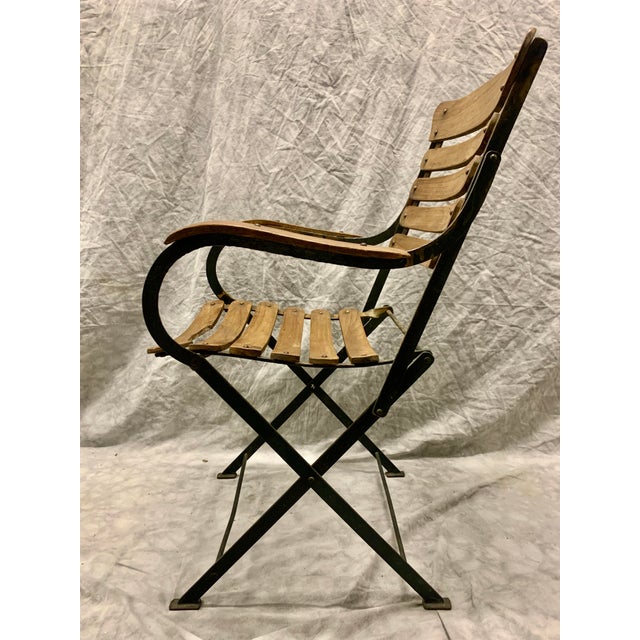 French 1940s French Garden Folding Chair For Sale - Image 3 of 5