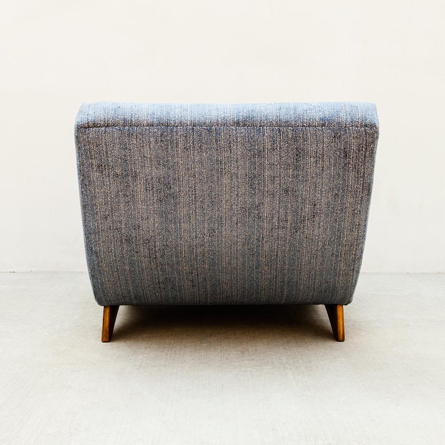 Blue Restored 1960s Mid Century Modern Adrian Pearsall Wave Chaise Lounge, Attributed For Sale - Image 8 of 11