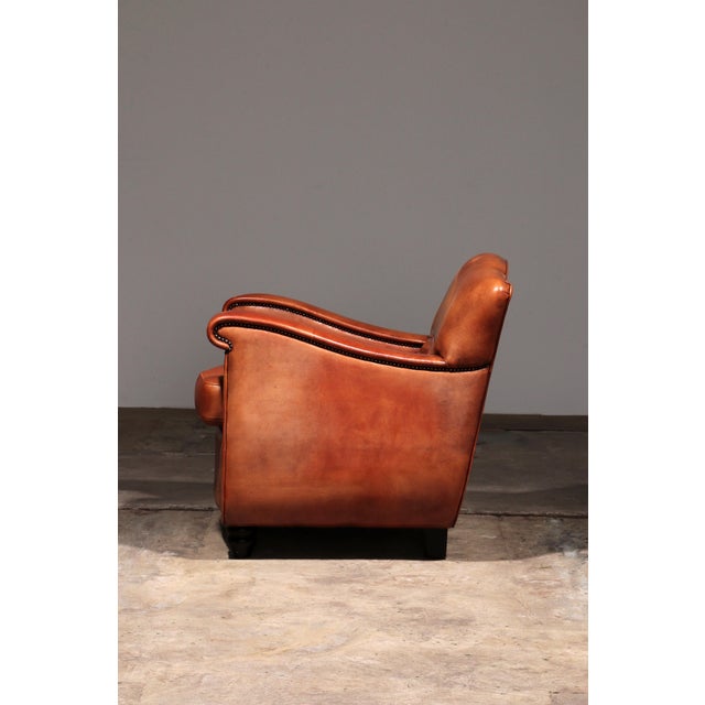 Dutch Sheep Leather Armchair from Joris, 1970s For Sale - Image 10 of 14