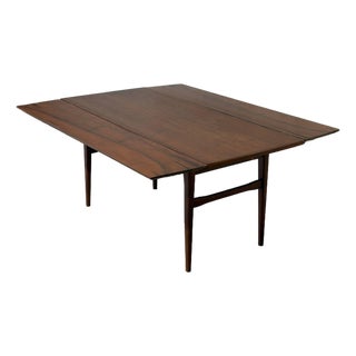 Teak Extendable Rectangular Coffee Table With Two Leaves Vintage Mid-Century Modern 1960s For Sale