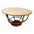 1950s Restored Rattan Round Accent Coffee Table For Sale