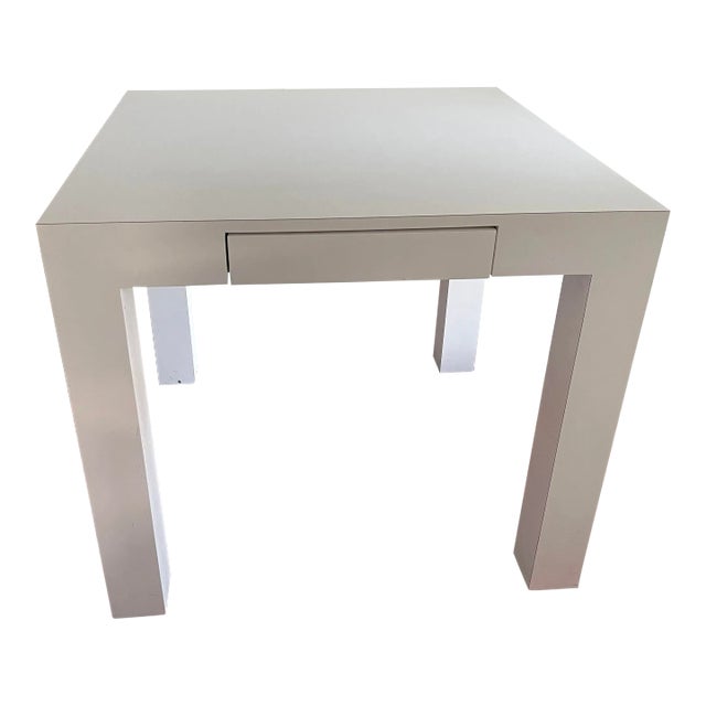 1980s Postmodern Parsons Laminate Table / Card Table For Sale