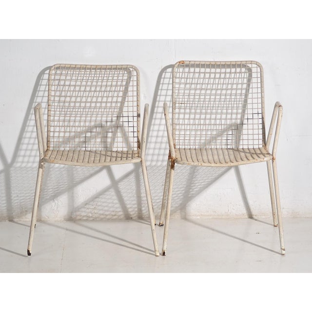 Vintage Outdoor Chairs with Armrests, 1920, Set of 4 For Sale - Image 4 of 11