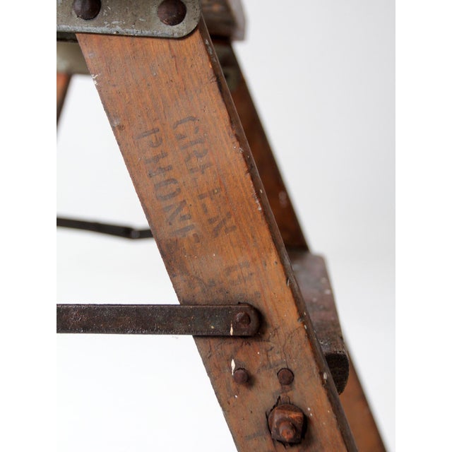 Antique Wood Step Ladder Stool For Sale - Image 11 of 15