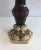 Dark Red Crystal and Bronze Table Lamp from Cristal & Bronze Paris, Circa 1940 For Sale - Image 4 of 5