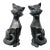 Cubist Cats Pair Mid Century 1961 Universal Statuary Chalkware For Sale