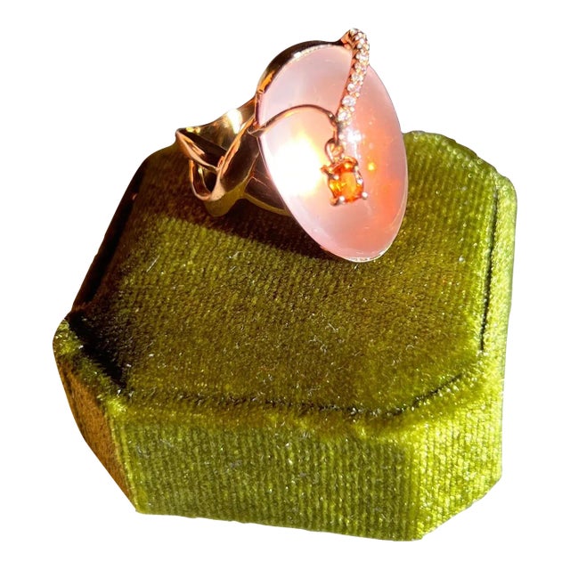 Rosé All Day Cocktail Ring, Size 7 For Sale