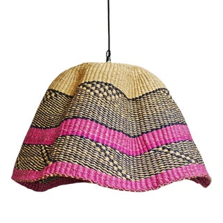Contemporary Bolga Wave Basket Pendant Light For Sale