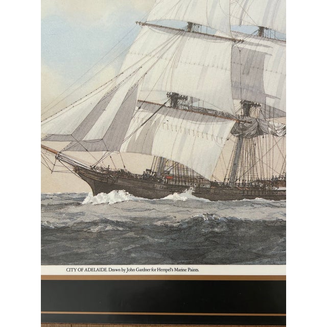 English Late 20th Century Pimpernel Tall Sailing Ships Cork Backed Nautical Placemats - A Set of 4 For Sale - Image 3 of 12