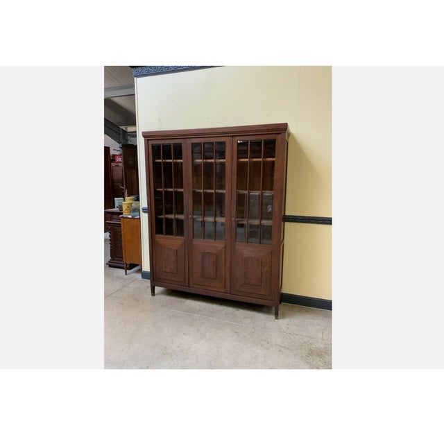 Antique Art Nouveau Bookcase, Display Cabinet, 1910 For Sale - Image 9 of 9