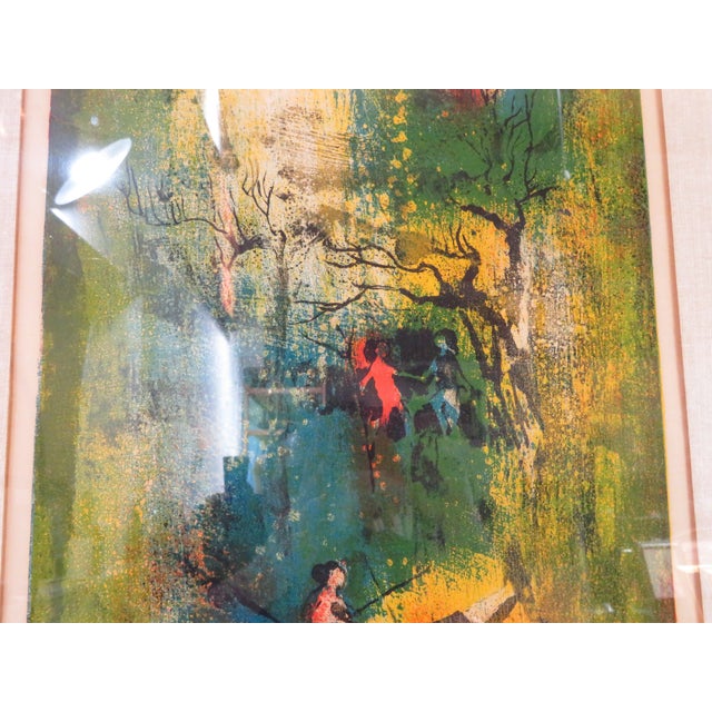 Mid Century Signed Hoi Lebadang 12/260 Color Lithograph Abstract Art Print For Sale - Image 4 of 12