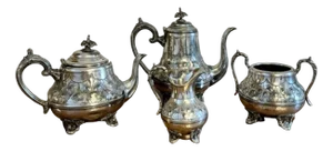 Antique Victorian Tea Set, 1880, Set of 4
