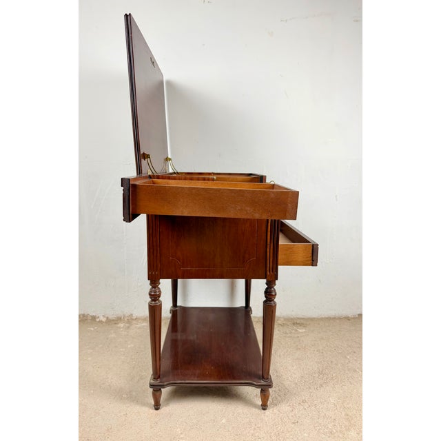Wood Storage Tables with Lift-Top Compartments, 1970, Set of 2 For Sale - Image 9 of 18