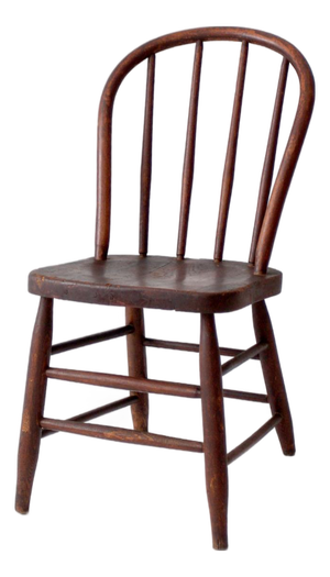 Antique American Windsor Bow Back Spindle Chair