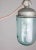 Vintage Industrial Blue Glass and Grey Metal Pendant Lamps, 1950s, Set of 2 For Sale - Image 15 of 16